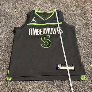 MN Timberwolves Youth Jersey, Statement Edition #5 Anthony Edwards Green & Black